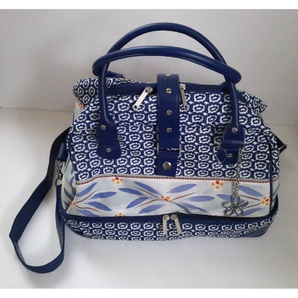 Temptations Old World Blue Thermal Insulated Casserole Hot Food Carrier Bag Tote